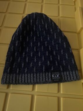 Louis Vuitton Men's Navy and Gray Knit Beanie